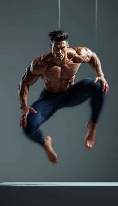 Powerful Athletic Leap Powerful Athletic Leap