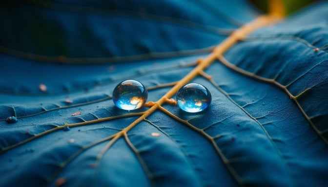 Droplets On Blue Droplets On Blue