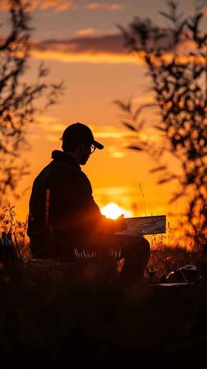 Sunset Contemplation Moment