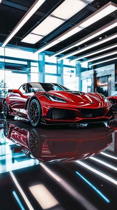 Sleek Red Sports-car Sleek Red Sports-car