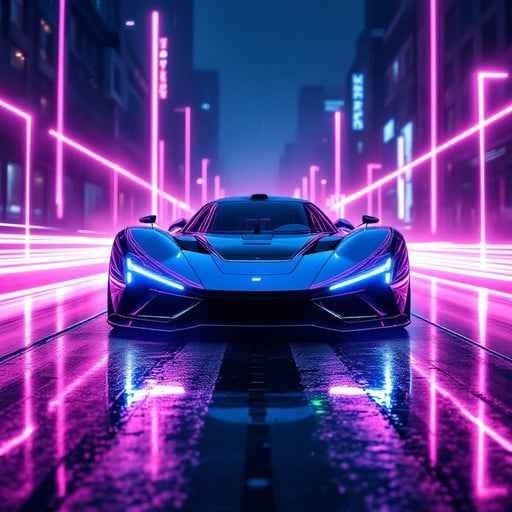 Neon Dream Car