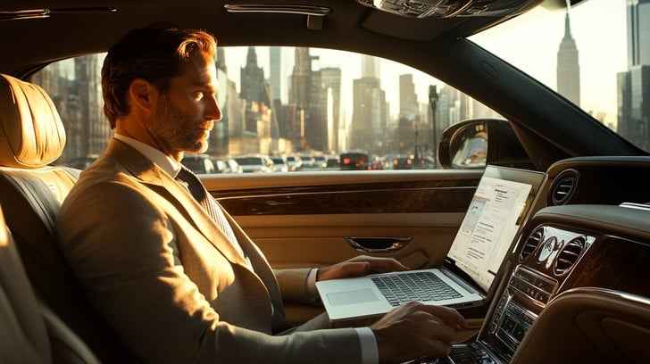 Businessman in Car Businessman in Car