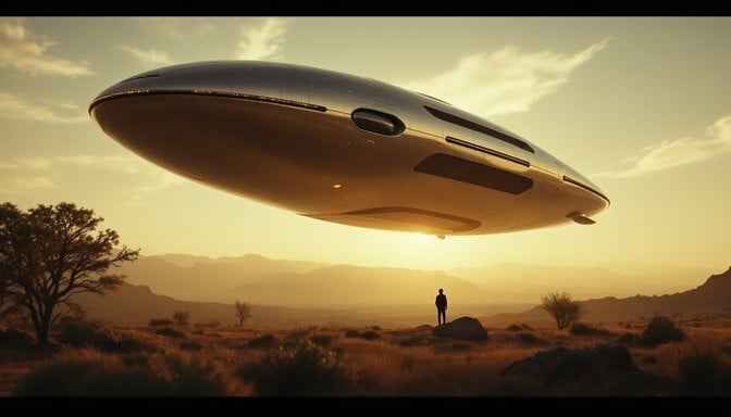 UFO Above Desert