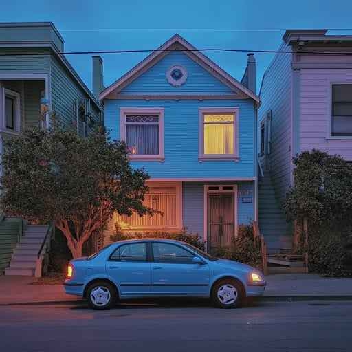 Evening urban glow