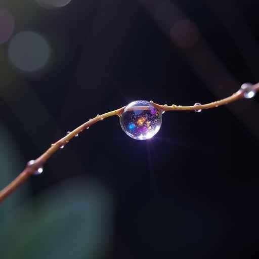 Glistening Suspended Dewdrop Glistening Suspended Dewdrop