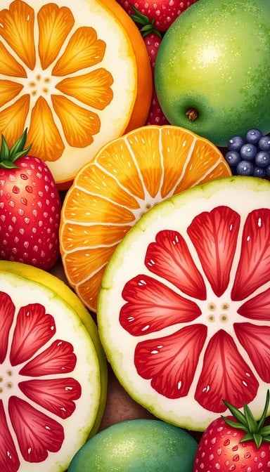 Vibrant Fruit Mosaic
