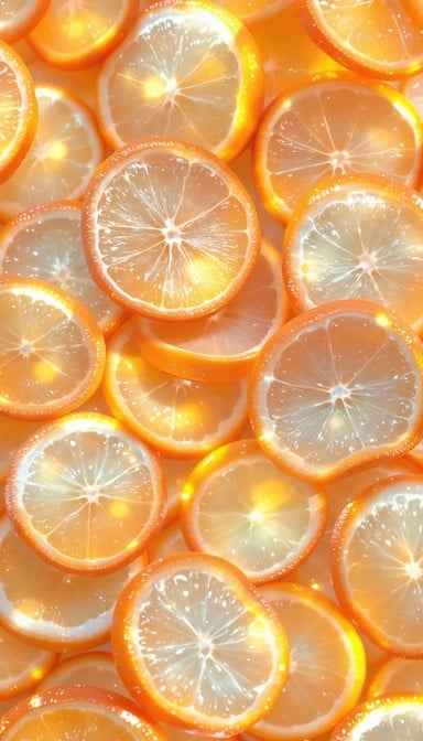 Glowing Orange Slices Glowing Orange Slices