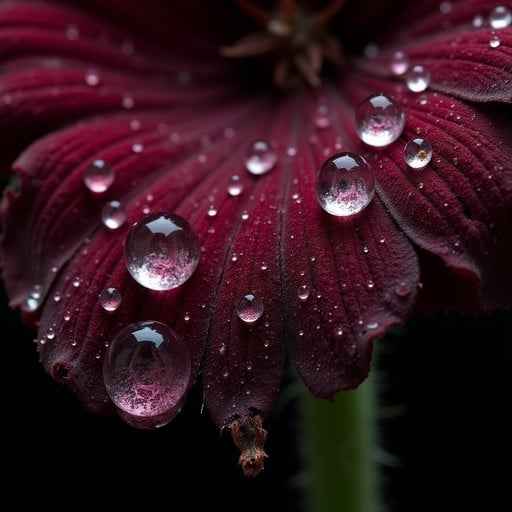 Dewdrops on Burgundy