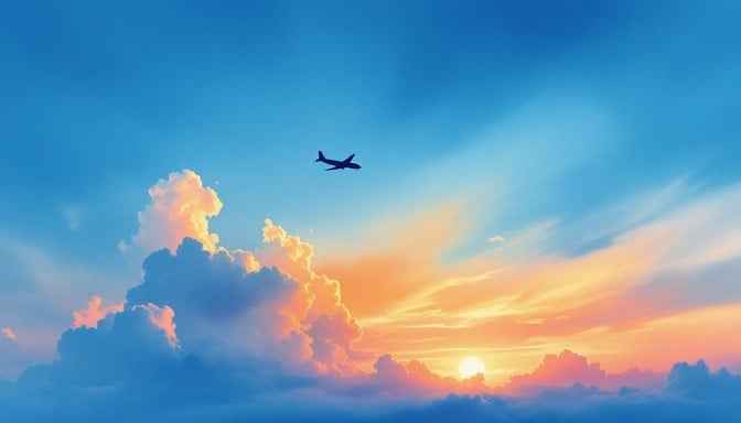 Sunset Airplane Silhouette Sunset Airplane Silhouette