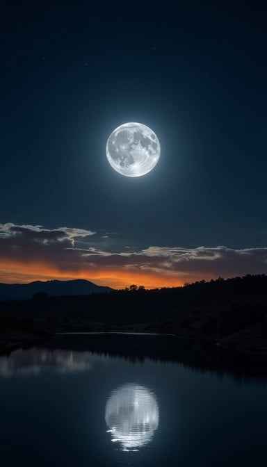 Moonlit Water Reflection Moonlit Water Reflection