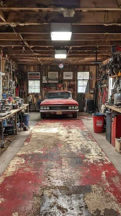 Vintage garage setting