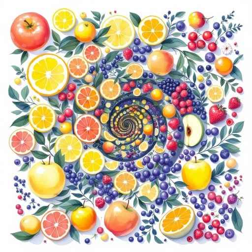 Spiraling Fruit Pattern Spiraling Fruit Pattern