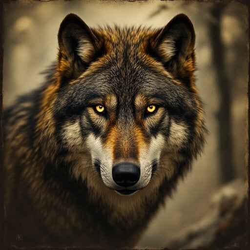 Majestic Wolf Portrait