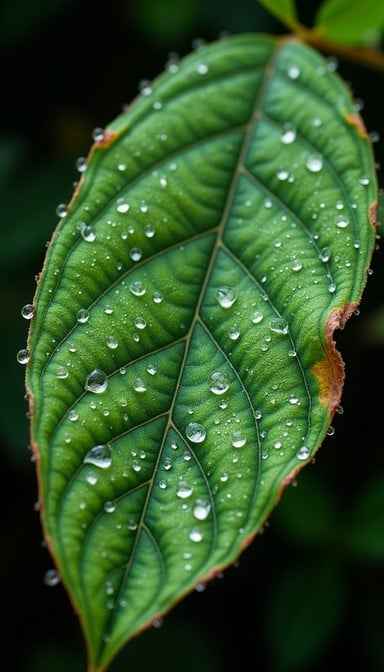 Dewy Green Leaf