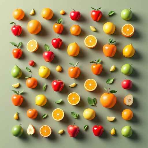 Geometric Fruit Grid