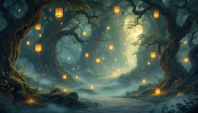 Enchanted Lantern Forest
