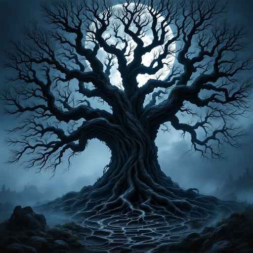 Moonlit Gothic Tree