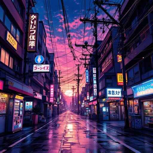 Neon Rain Street