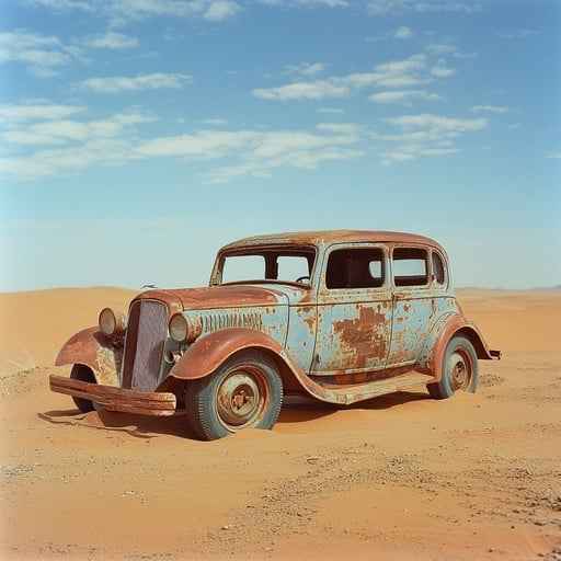 Vintage desert car
