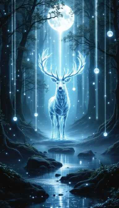 Moonlit Spirit Deer Moonlit Spirit Deer