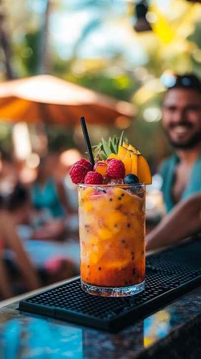 Summer fruit cocktail