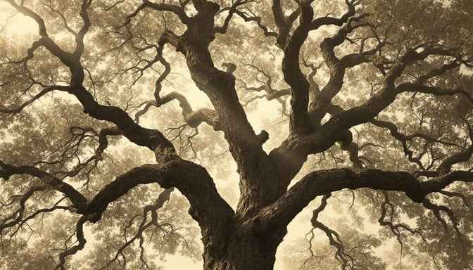 Ancient Tree Silhouette