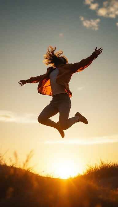 Sunset Freedom Jump Sunset Freedom Jump