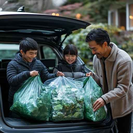 Family Recycling Together Family Recycling Together