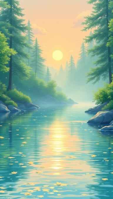 Peaceful Forest River