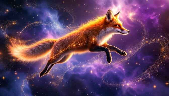 Cosmic Fox Leaping Cosmic Fox Leaping