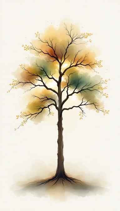 Misty Watercolor Tree Misty Watercolor Tree
