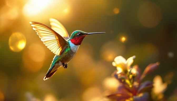 Hummingbird's Golden Dance Hummingbird's Golden Dance