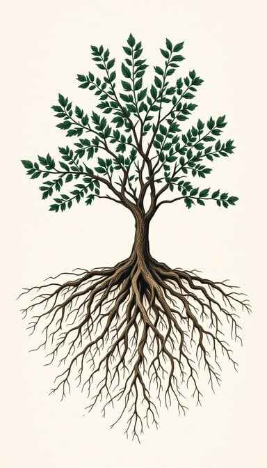 Rooted Tree Illustration