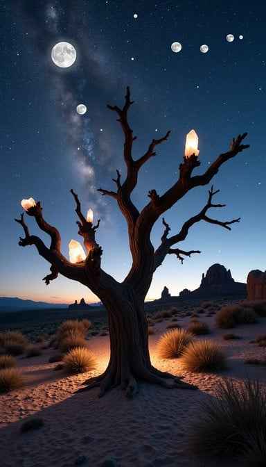 Moonlit Desert Tree Moonlit Desert Tree