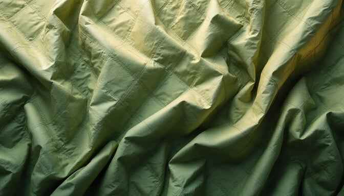 Rippled Green Fabric