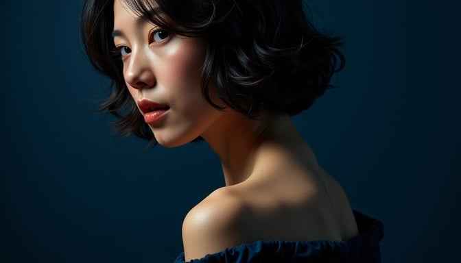 Elegant Indigo Portrait Elegant Indigo Portrait