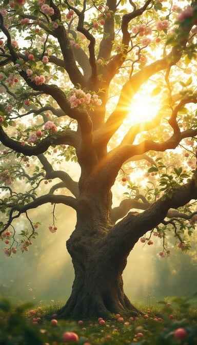 Sunlit Apple Tree