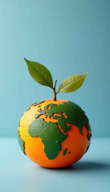 Orange Planet Earth