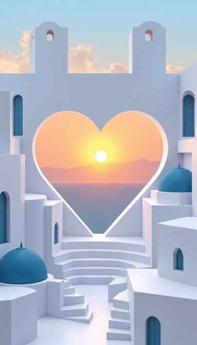 Santorini Heart Sunset Santorini Heart Sunset