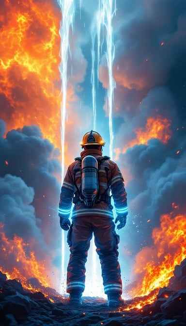 Firefighter Battles Inferno
