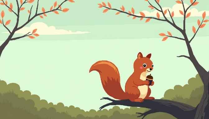 Autumn Squirrel Perch Autumn Squirrel Perch