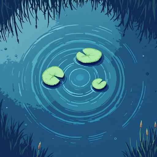 Peaceful Pond Ripples