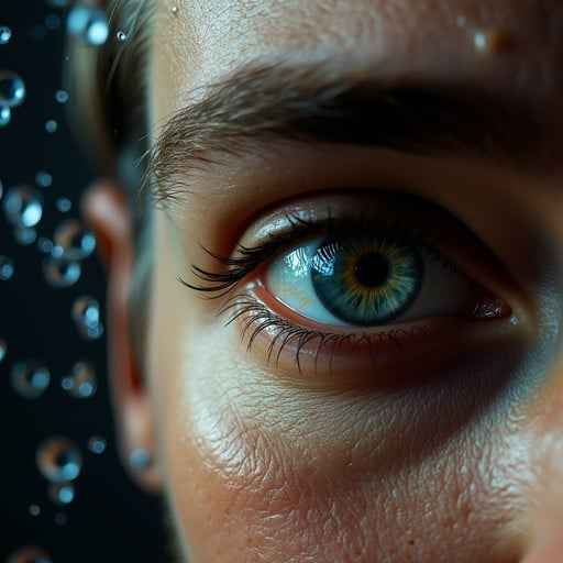 Droplet-veiled gaze