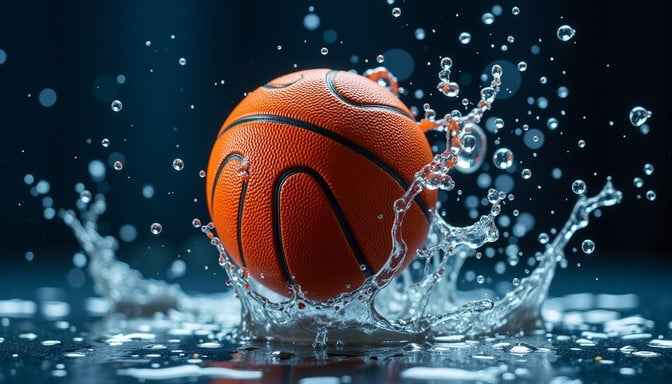 Basketball Water Splash Basketball Water Splash