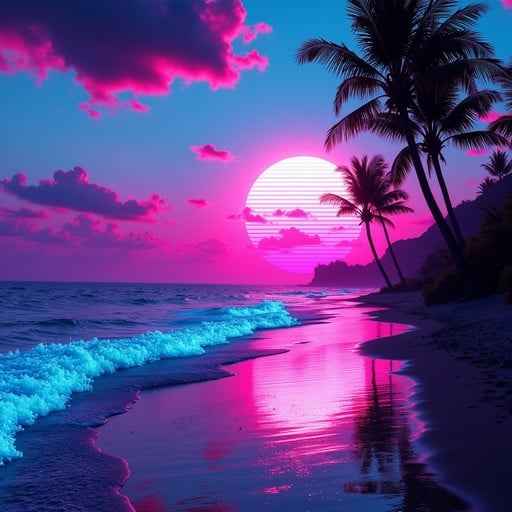 Neon Tropical Paradise Neon Tropical Paradise