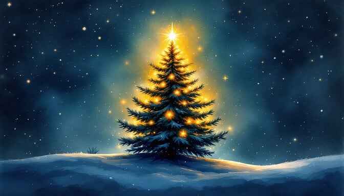 Glowing Christmas Tree Glowing Christmas Tree