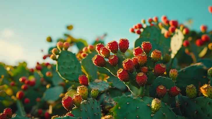 Ripe cactus fruit Ripe cactus fruit