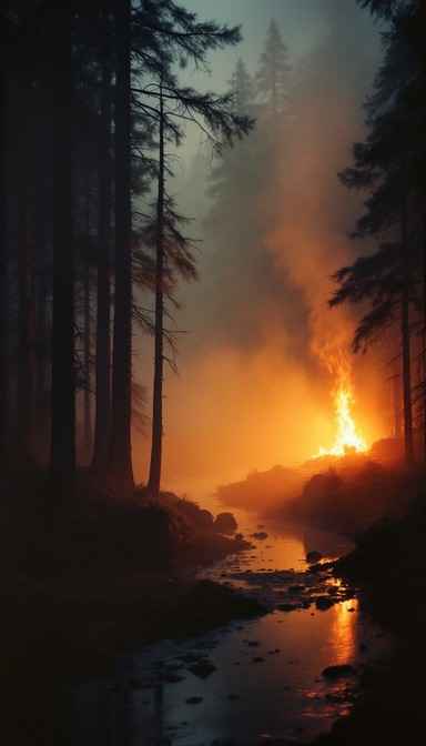 Forest Fire Reflection Forest Fire Reflection