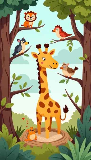 Giraffe Helps Friends Giraffe Helps Friends