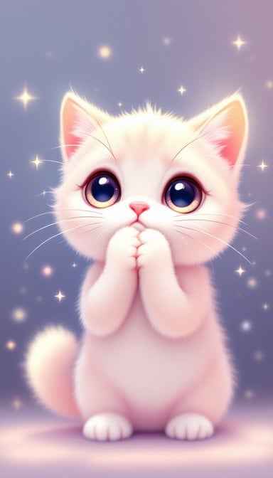 Shy Sparkly Kitten